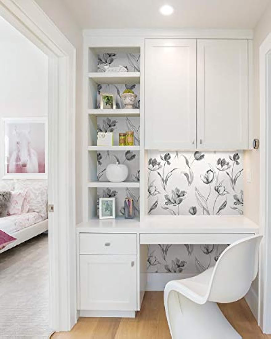 Papel vinilo autoadhesivo diseño tulipanes(216x20.5x 0.01)