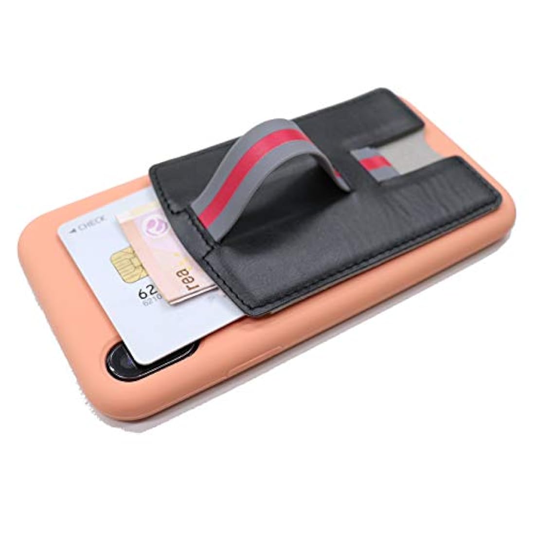 Funda cartera para teléfono 3 en 1 (negra-marrón)