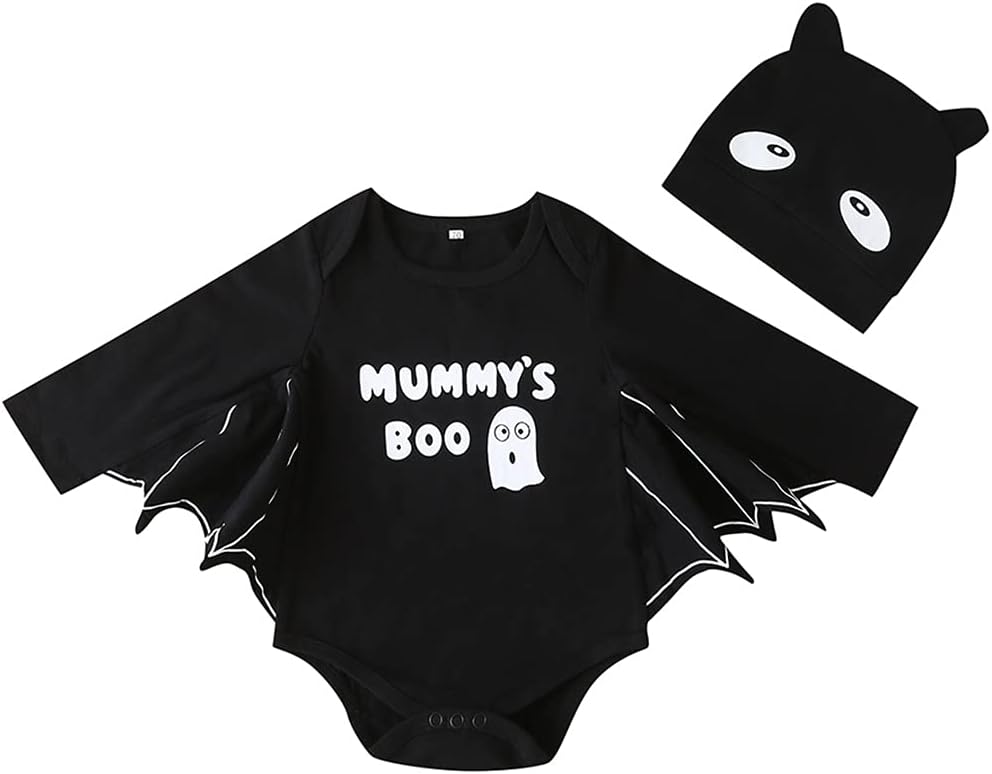 Disfraz Halloween Murciélago AGQT 2 Piezas Talla 0-24 Meses