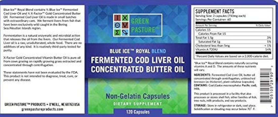 Suplemento de Aceite de bacalao fermentado - 120 cápsulas