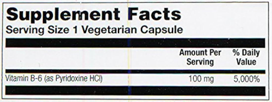 Solaray B-6 tstr Suplemento, 100 mg, 120 unidades