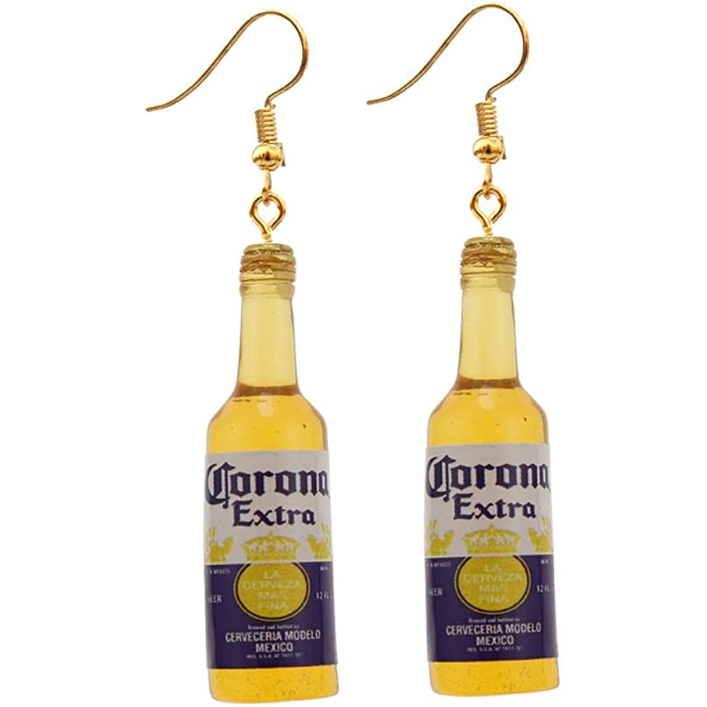 Aretes colgantes de taza de cerveza hechos a mano