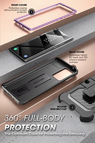 SUPCASE Unicorn Beetle Pro Series - Funda para Samsung Galaxy Note 20 (versión 2020), funda resistente de cuerpo completo y soporte sin protector de pantalla integrado (morado)