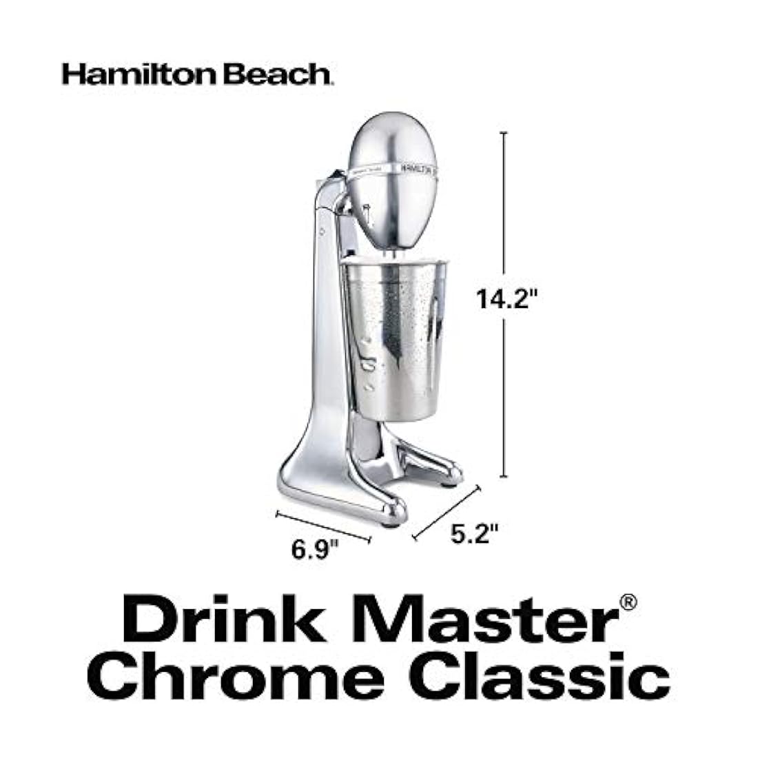 Mezclador de bebidas clásico, Cromado