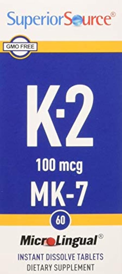 Vitamina K2-MK7, 100 mcg, 60 unidades