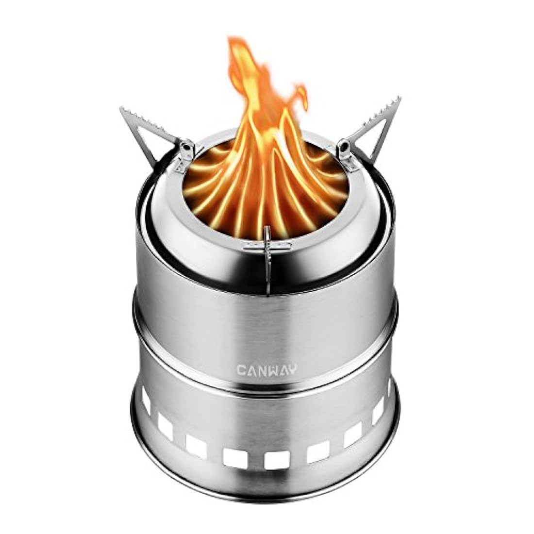 estufa de leña portátil, de acero inoxidable, estufa