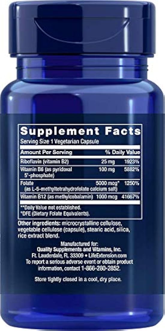 Life Extension Homocisteína Resist, 60 cápsulas vegetarianas