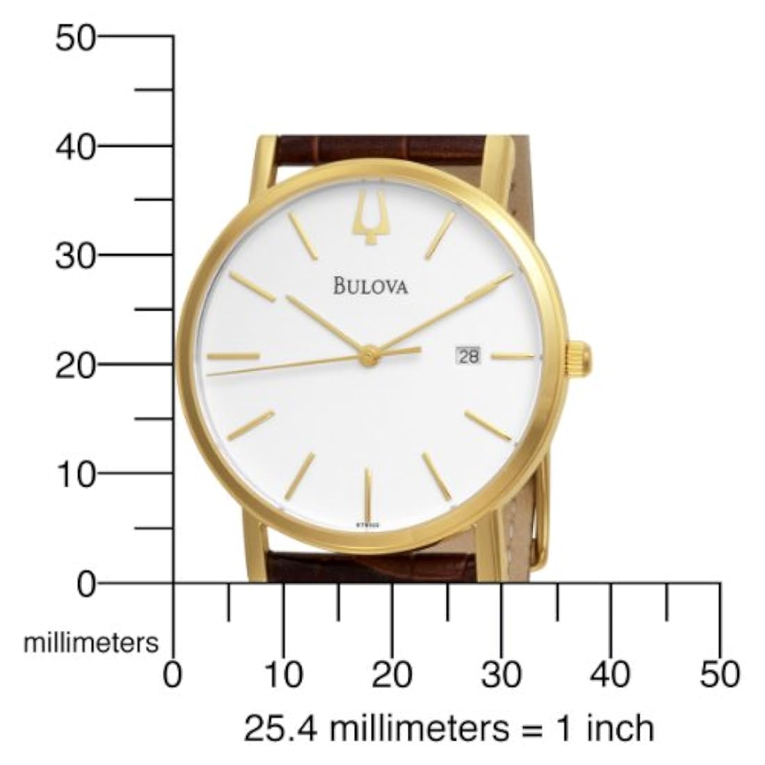 reloj de acero inoxidable en tono dorado con correa