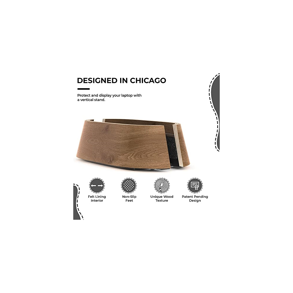 Bases o Soporte vertical de madera para portátil