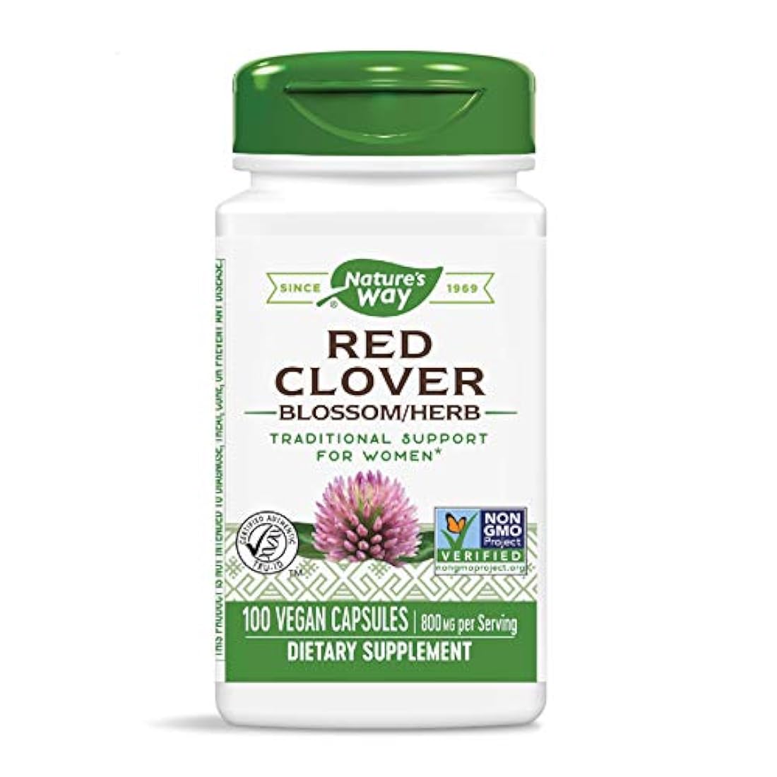 Natures Way Red Clover Blossom, 400 mg 100 cápsulas