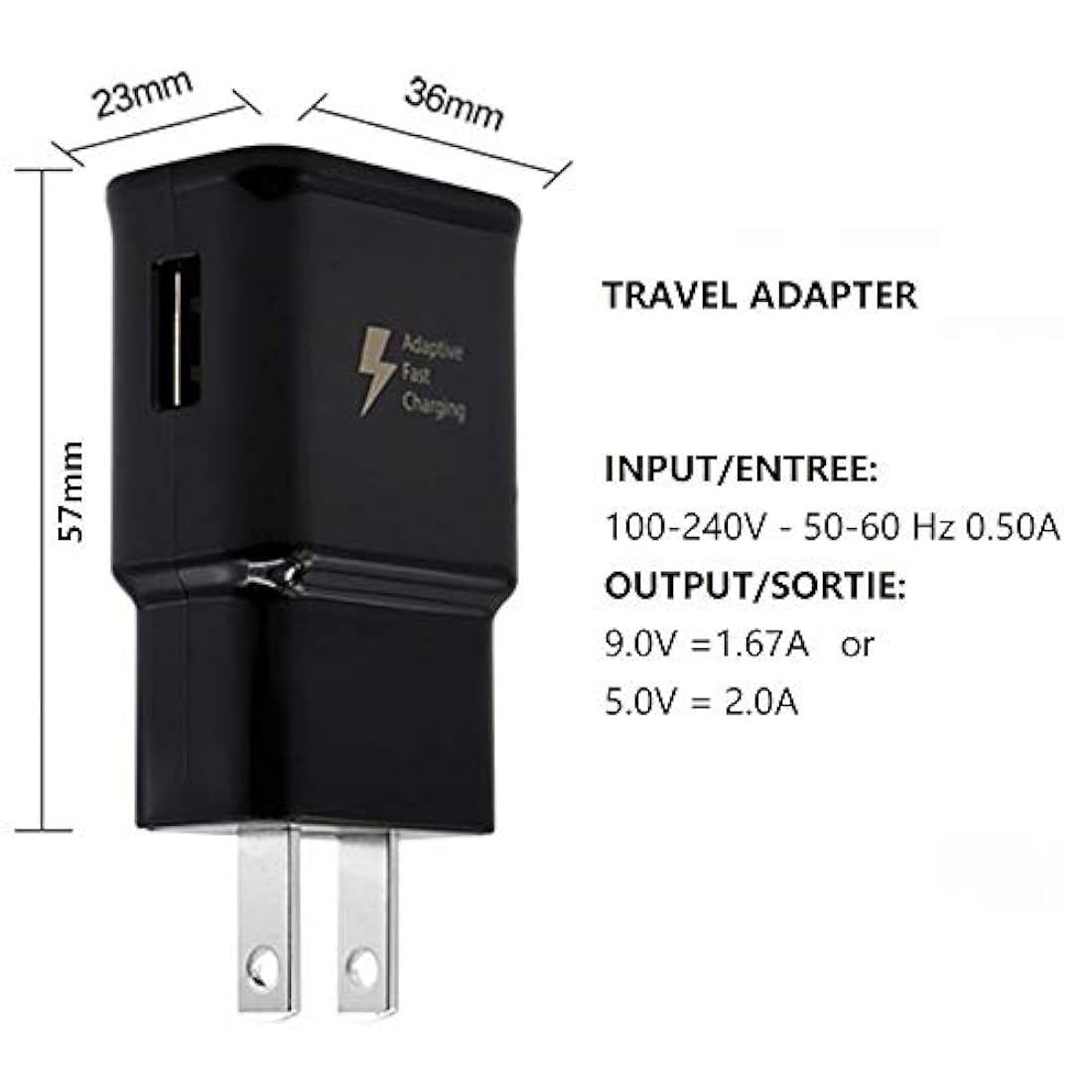 Cargador rápido compatible con Samsung Galaxy S9