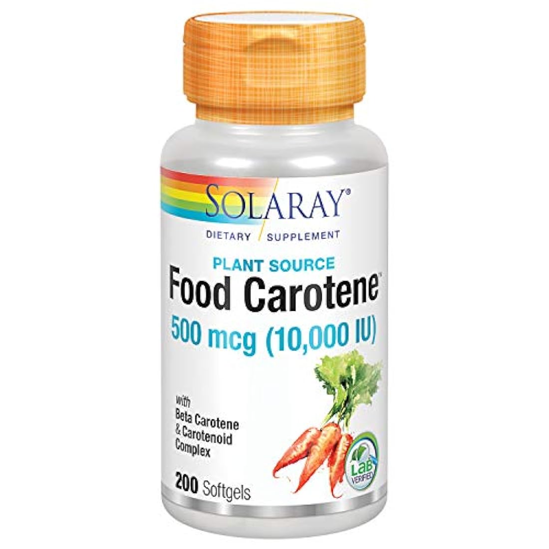 Food Caroteno (10000 IU & 25000iu) (Cápsulas & softgels) Solaray, 076280041118, 1, 1