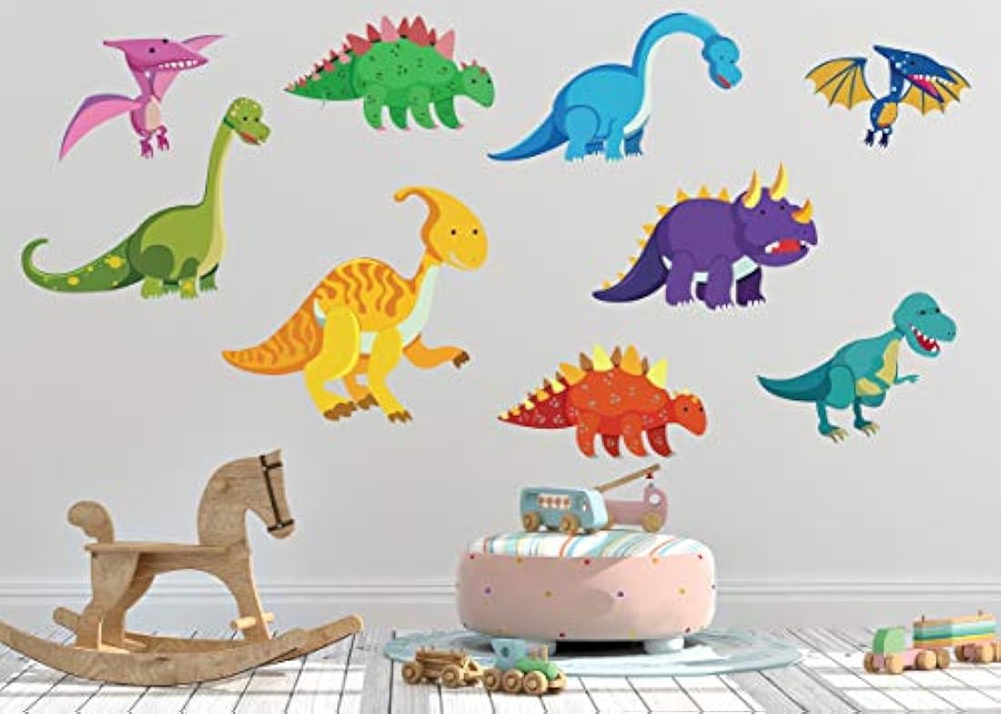 Pegatinas de pared para decoración de guarderíade dinosaurio