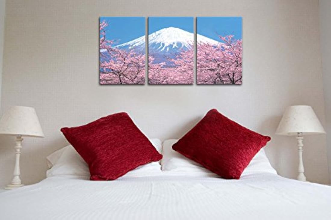 Mount Fuji - Lienzo decorativo para pared, diseño de flor