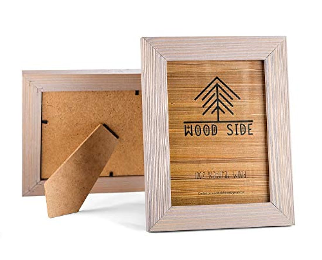 Marco de fotos de madera rústica de 5 x 7 pulgadas