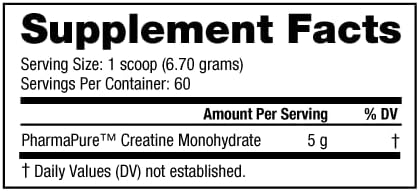 Creatina Monohidratada NutraBio, 300 g, Energía y Recuperación