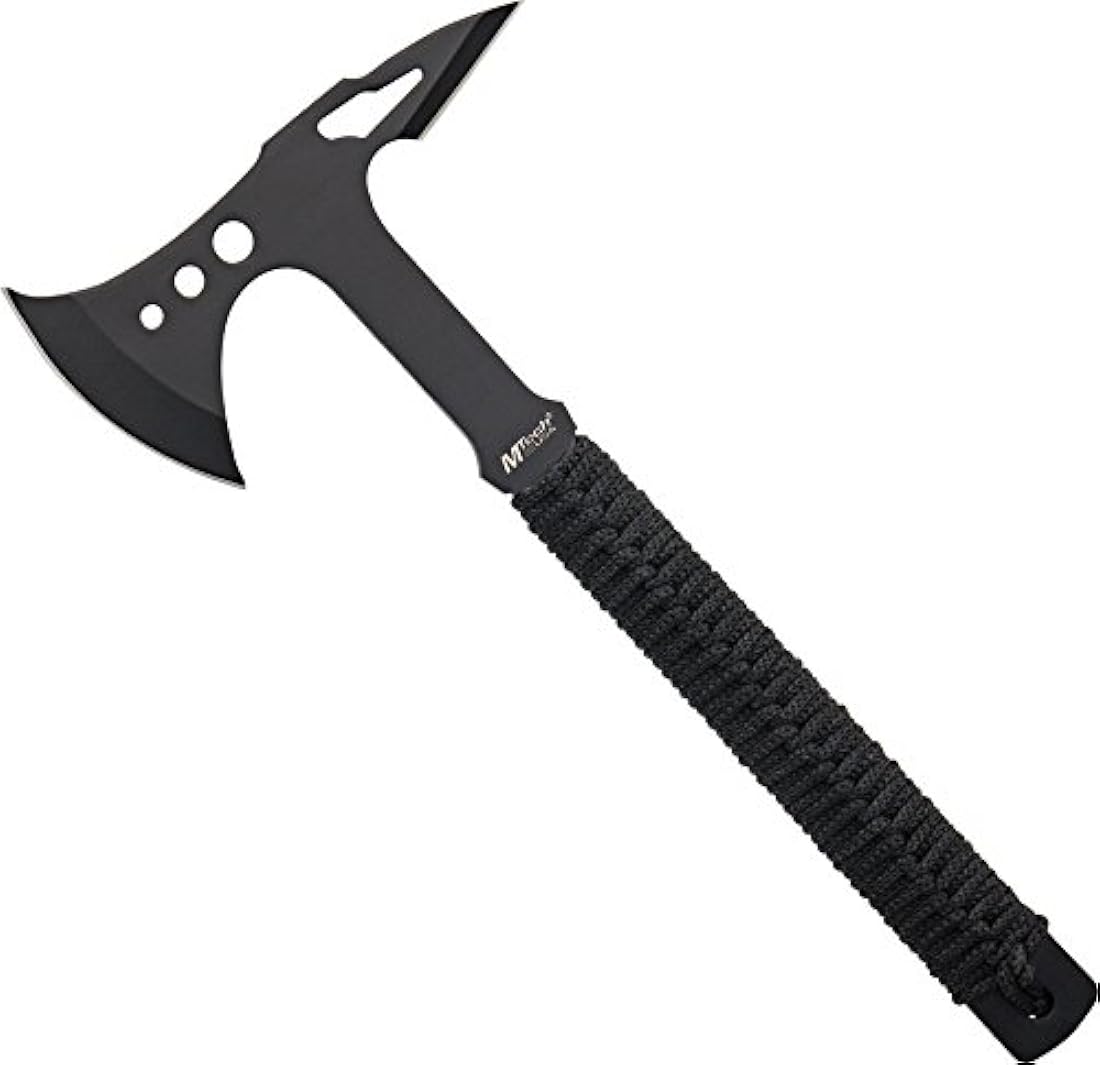 Hacha para acampar MTech USA MT-AXE8, mango negro de acero