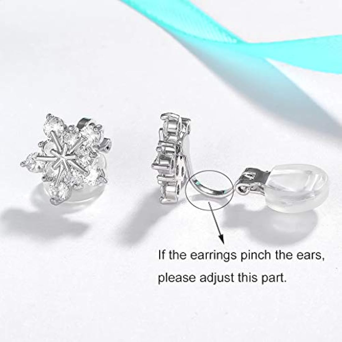 SELOVO Pendientes de tuerca con circonita cúbica