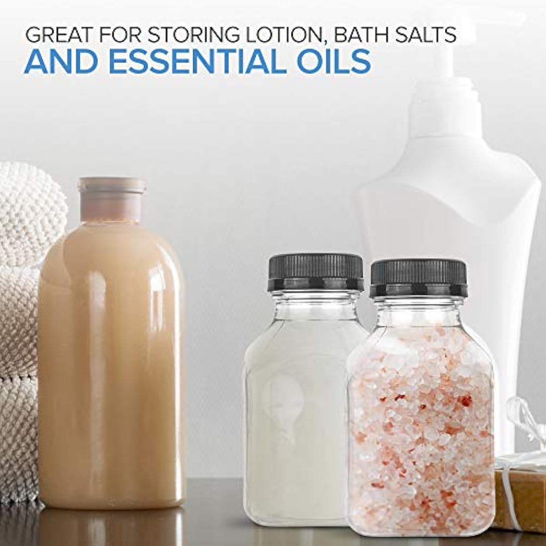 botellas de zumo de plástico de 8 onzas con tapas