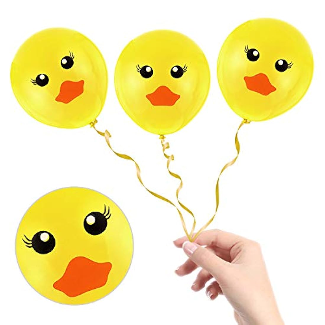 Globos de látex de pato amarillo de 60 piezas