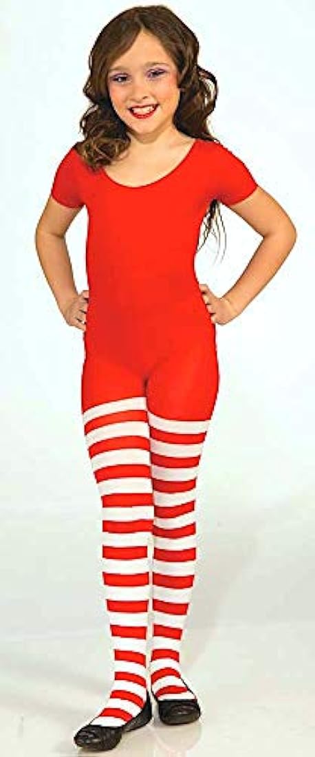 Disfraz navideño con leggings a rayas