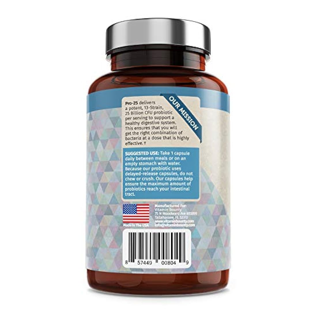 Suplemento Vitamin Bounty, PRO 25, con 13 probióticas