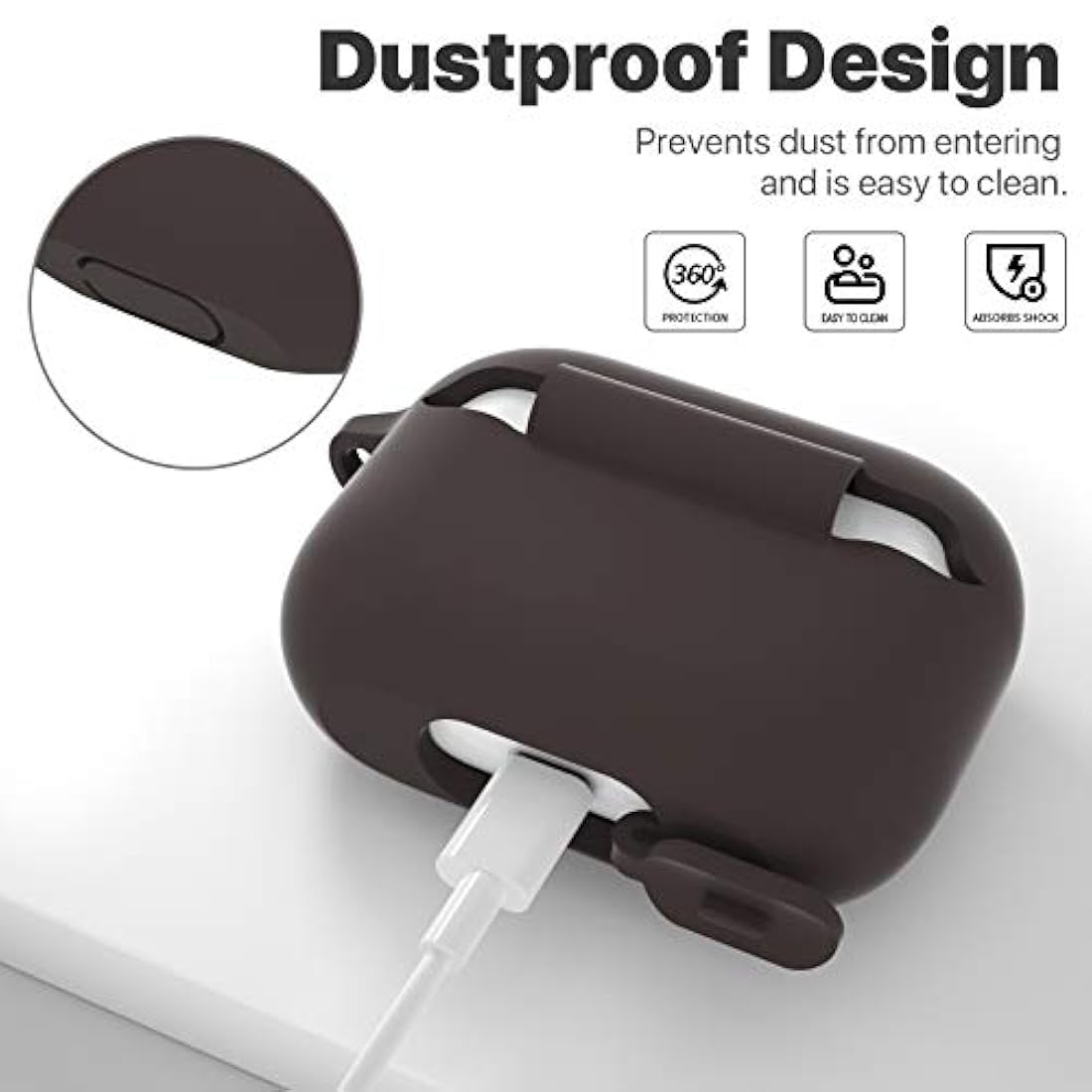Funda protectora de silicona compatible con Apple AirPods