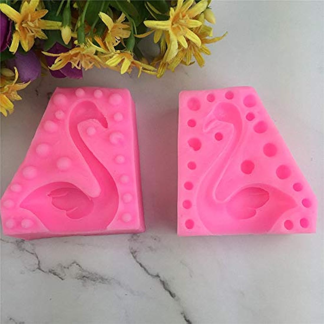 Molde de silicona 3D con diseño de flamenco