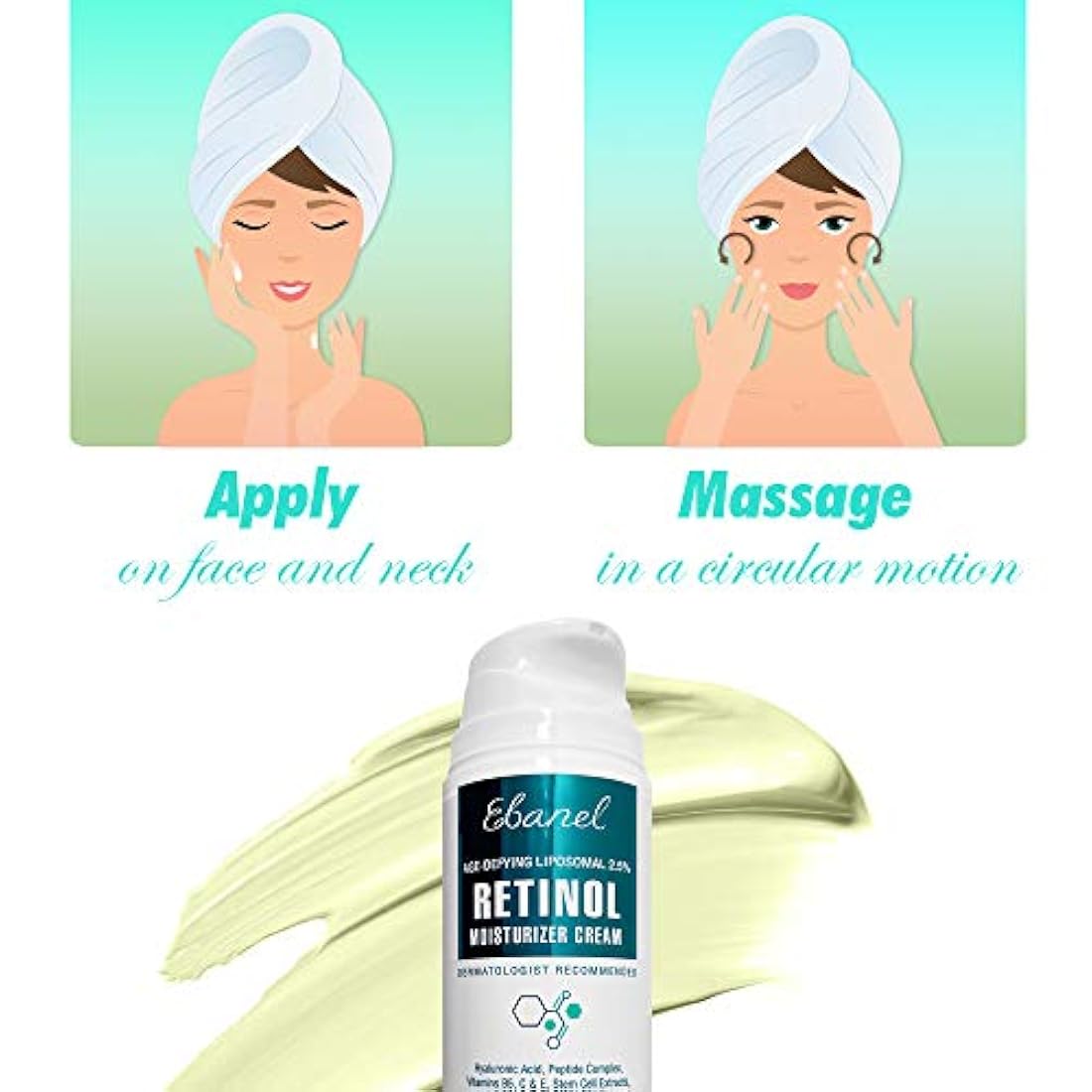 Ebanel Retinol Crema 2.5% con ácido hialurónico