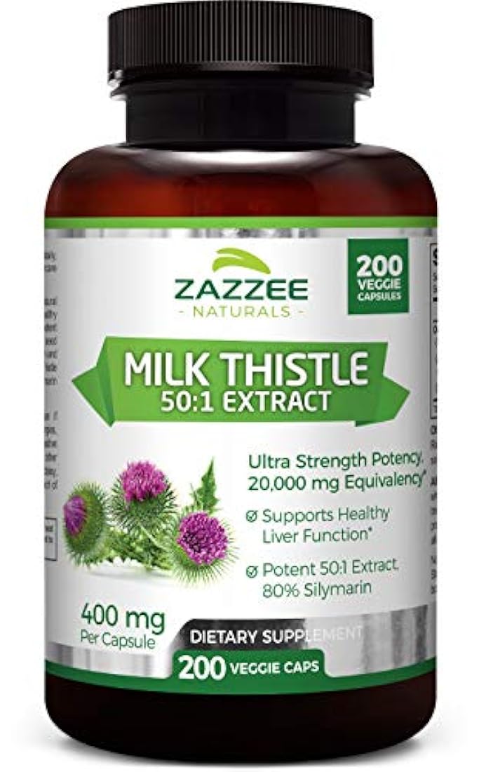 Extracto de cardo de leche orgánico de Zazzee 20,000 mg