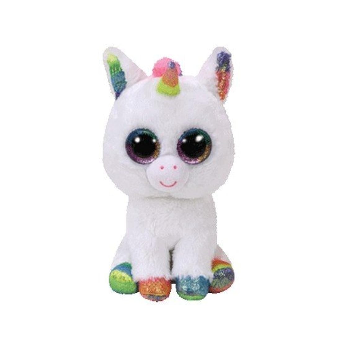 TY Beanie Boos Pixy - Peluche de unicornio blanco