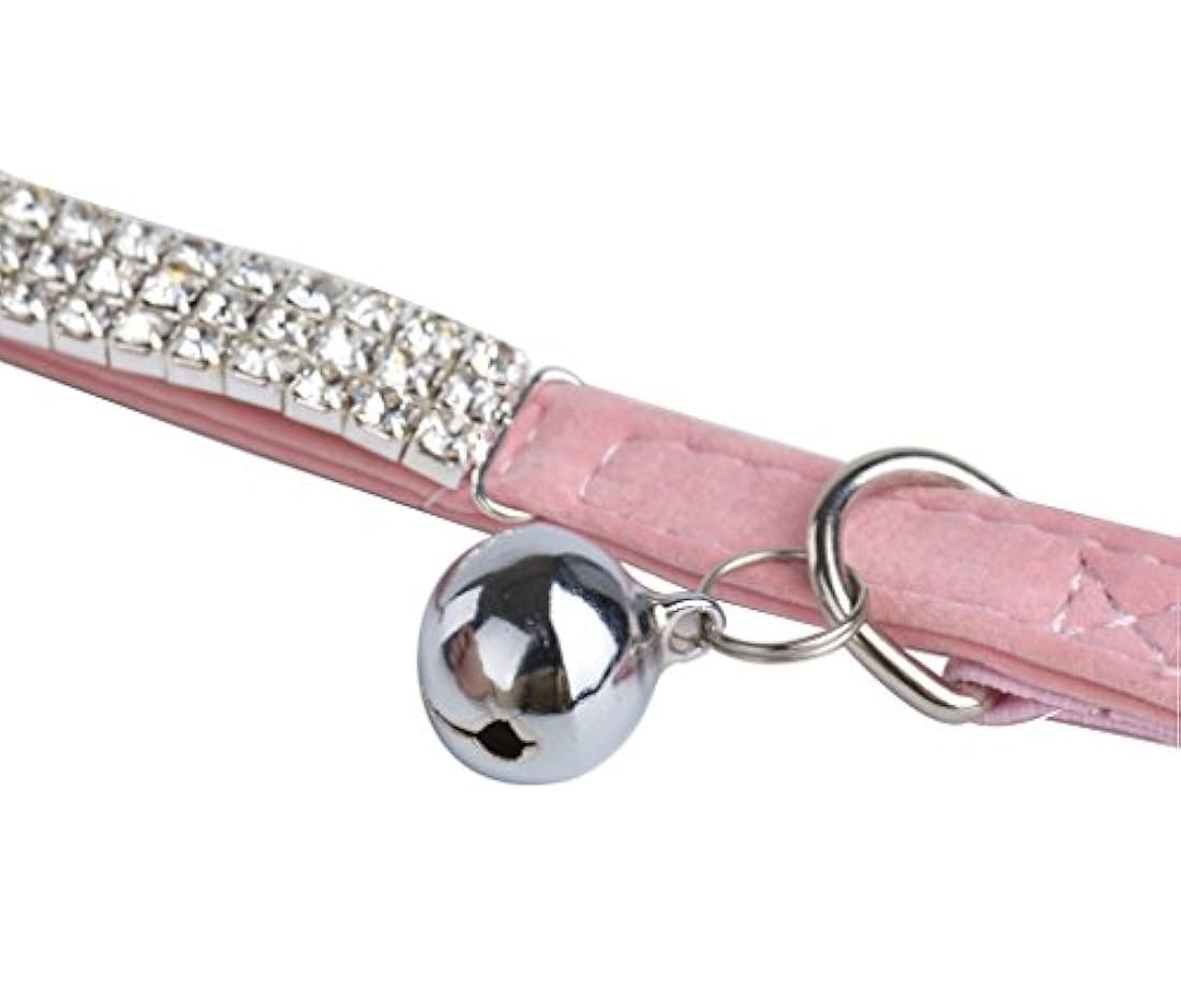 Collar ajustable para gato (terciopelo suave, con campanas)