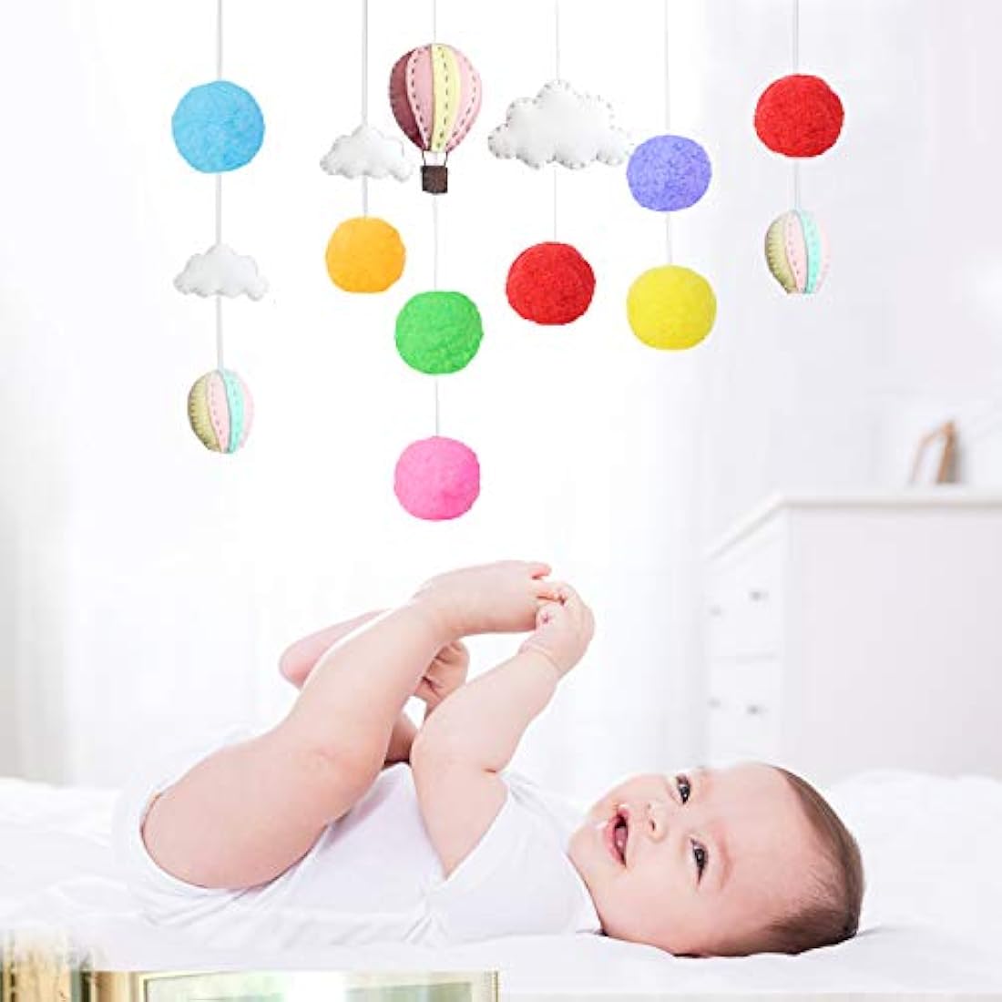 Pompones surtidos muy grandes para manualidades, decoración