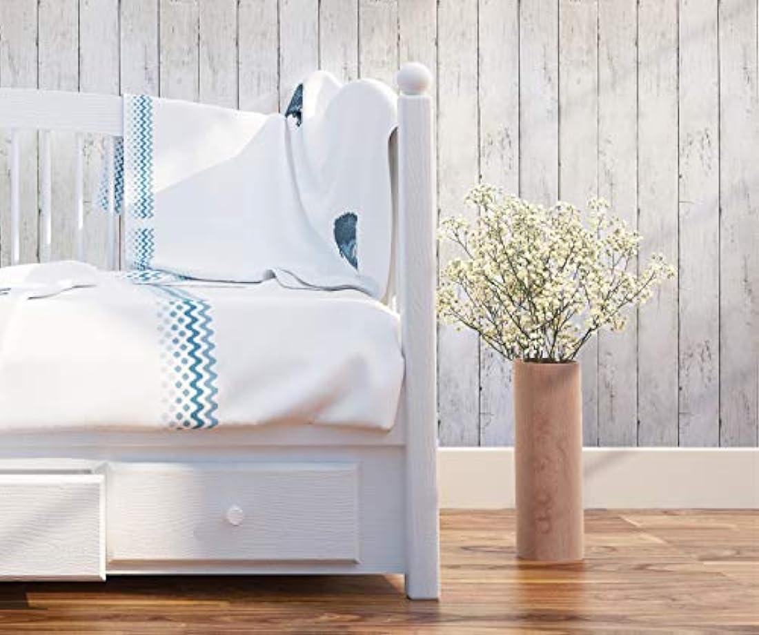 Papel pintado de madera blanca