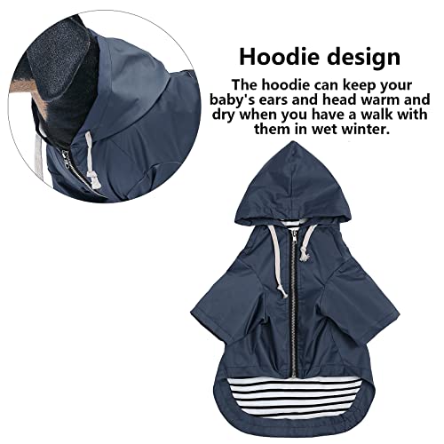 Chubasquero con cremallera para perro con capucha