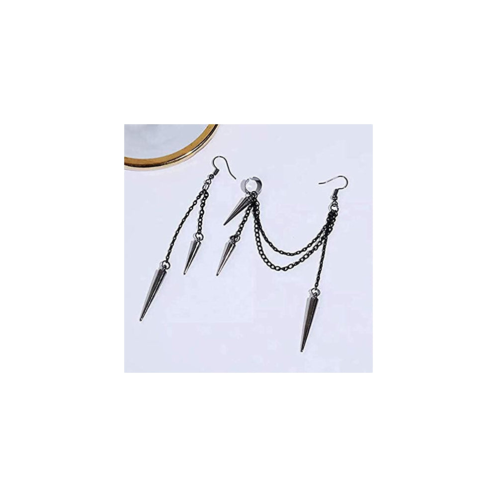 Aretes de remache largos y cortos estilo retro