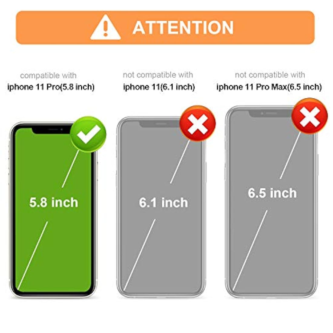 Vaburs - Funda tipo cartera para iPhone 11 Pro Verde