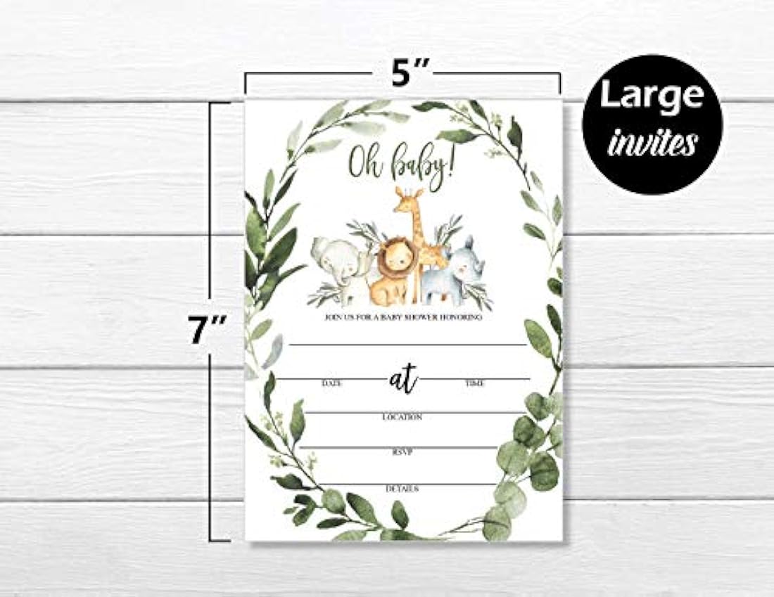 invitaciones con motivo de safari para baby shower