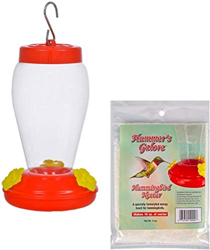 Juego de alimentador de colibrí colgante de plástico