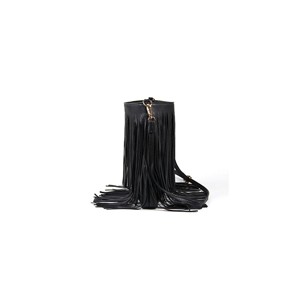 Bolso de hombro para mujer  con flecos  borla