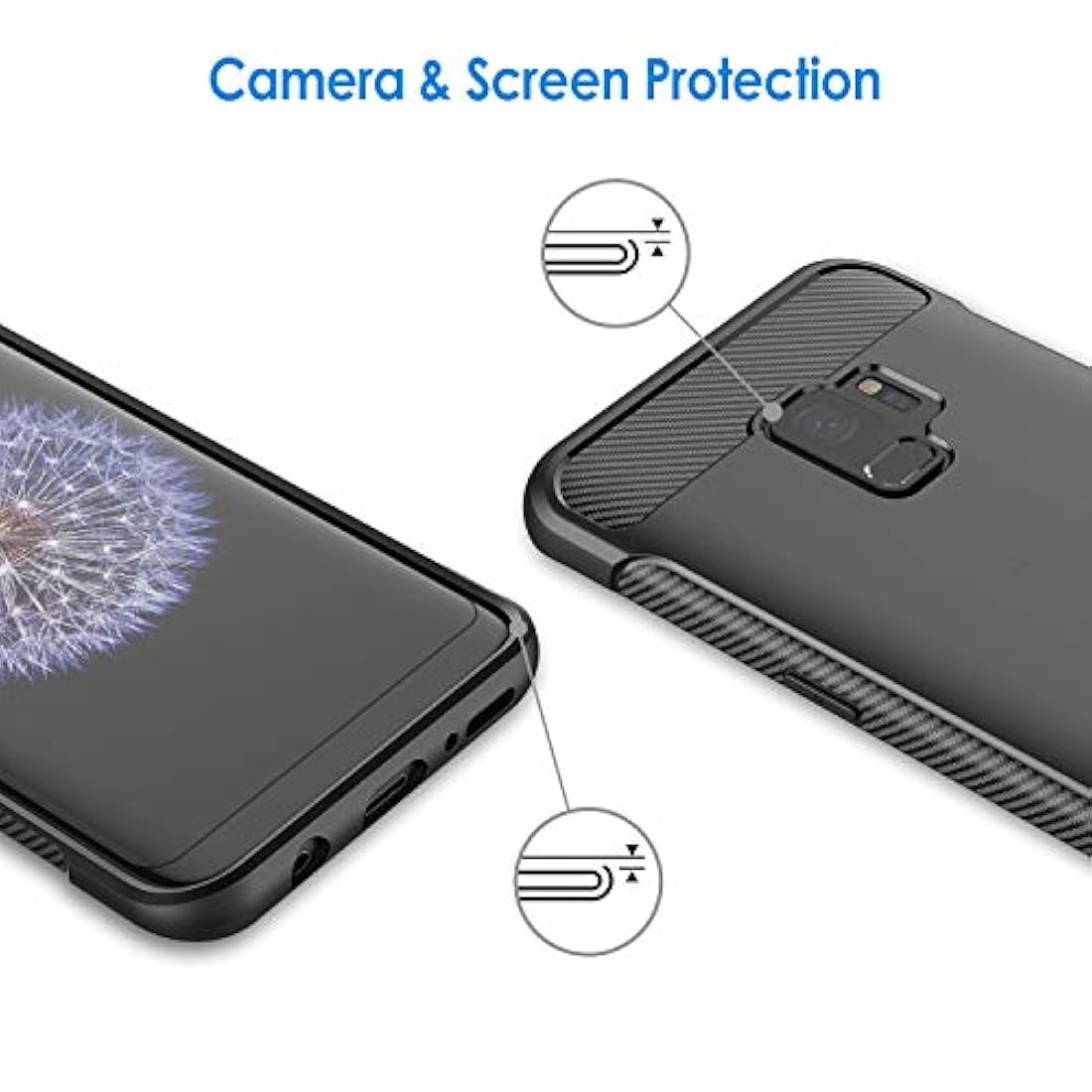 JETech - Carcasa para Samsung Galaxy S9, color negro