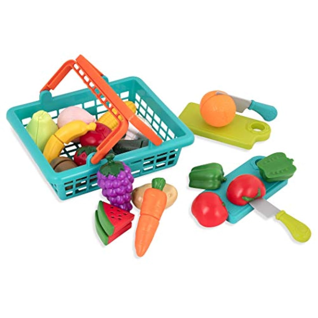 Juego de juguetes de frutas y vegetales para comer y cortar