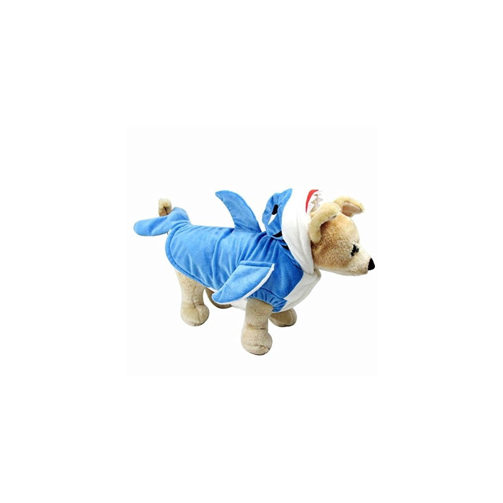 Disfraces de tiburón para perro azul talla S