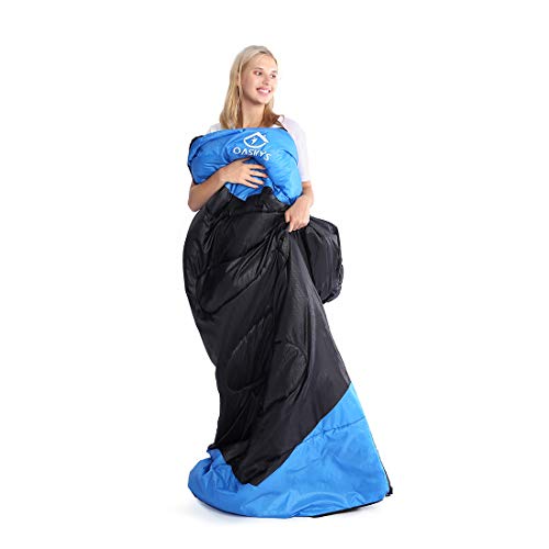 Oaskys - Saco de dormir para acampar otoño, ligero