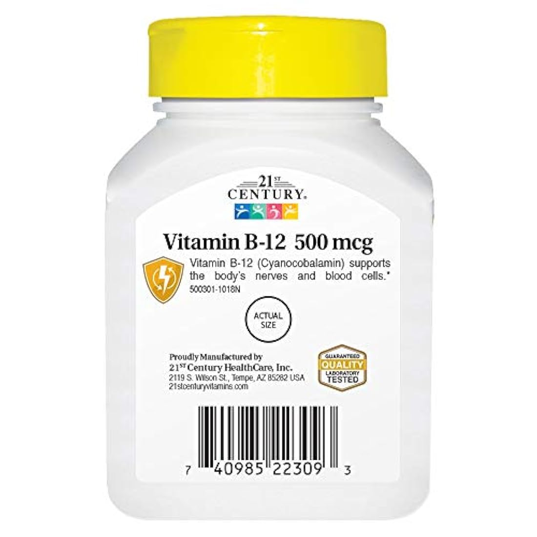 21st Century B-12 500 mcg Tabletas, 110 unidades (Paquete de 2)