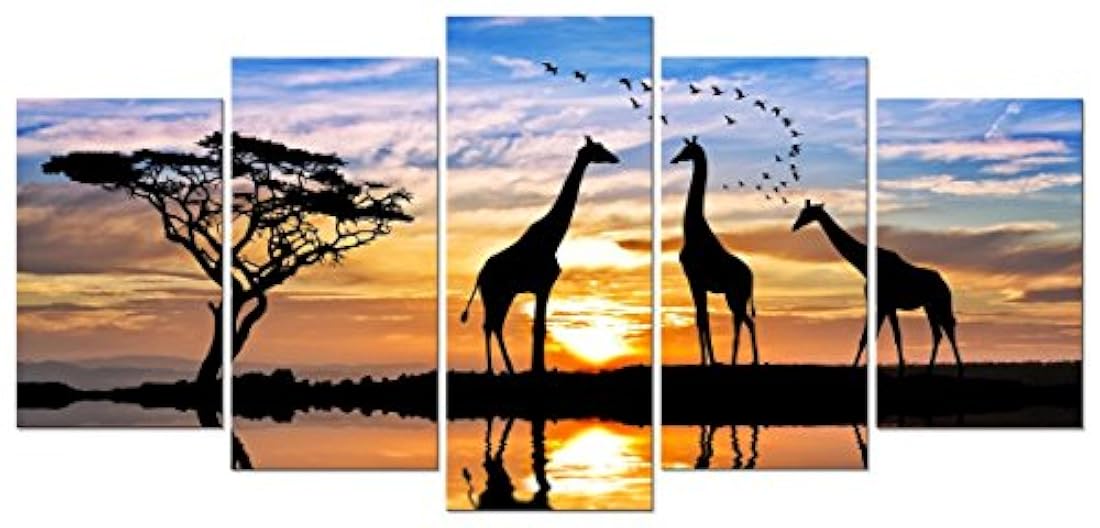 Pyradecor 5 piezas pinturas sobre lona arte de la pared