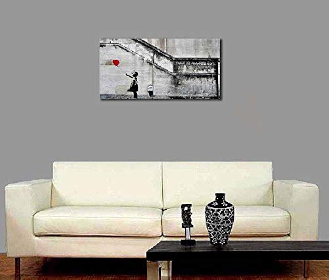 Pyradecor Banksy Grafitti Girl - Cuadro Lienzo decorativo