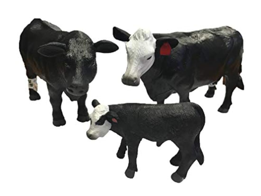 figuras a escala Vaca Blanca Calva Negra