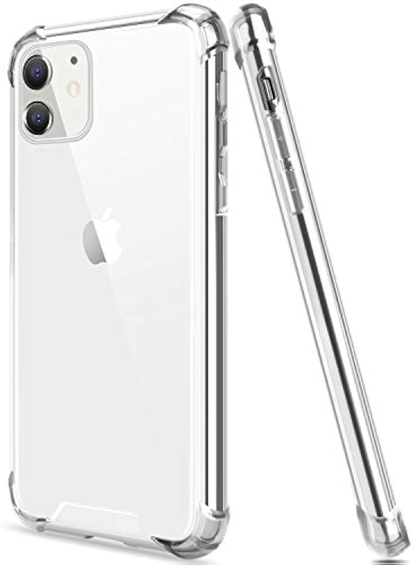 Carcasa para iPhone 11, transparente, antiarañazos Salawat