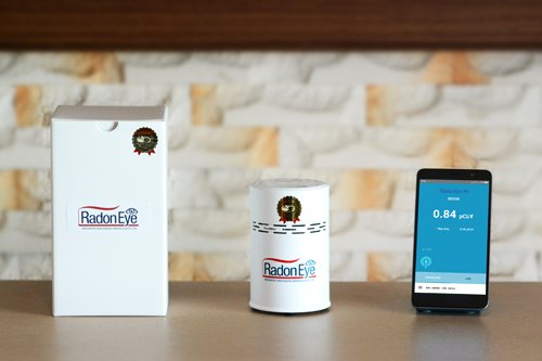 Detector monitor inteligente de radón.